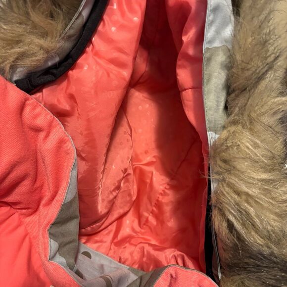 Roxy Women's Snow Ski Coat Winter Jacket Green Grey Floral Hooded Size Large - Picture 12 of 14